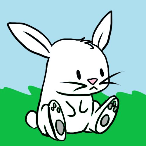 500x500 Animated Bunny Clipart