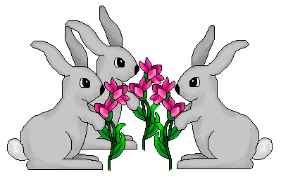 399x255 Rabbit Clip Art Groups Of Gray Rabbits Three Rabbits Image 3 2