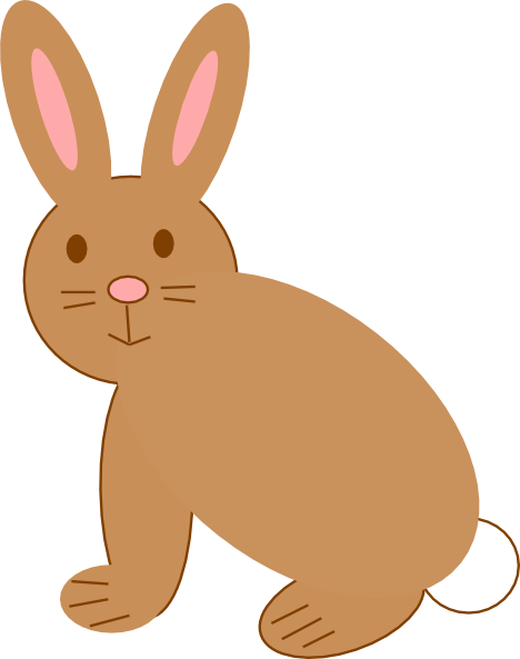 468x593 Brown Rabbit Clip Art