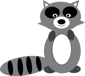 299x267 Raccoon Revised Clip Art