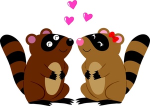 300x212 Raccoons Clipart Image