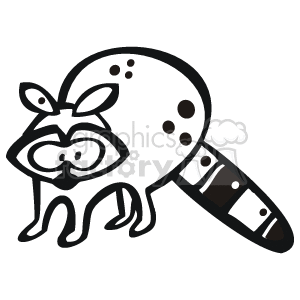 Raccoon Clipart Black And White