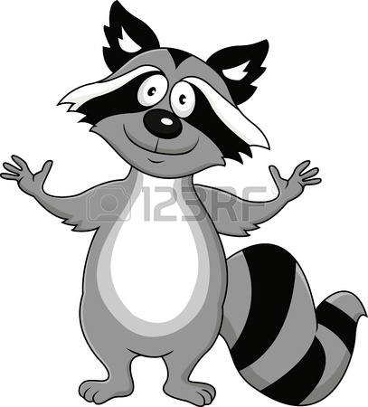 407x450 Raccoon Clip Art