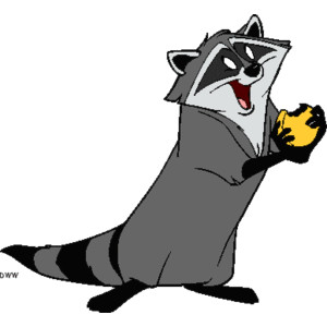 300x300 Raccoon Writing Cliparts