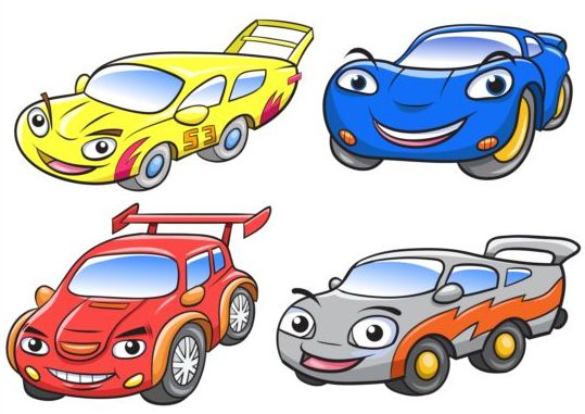 539x381 Cartoon Car Race Vector