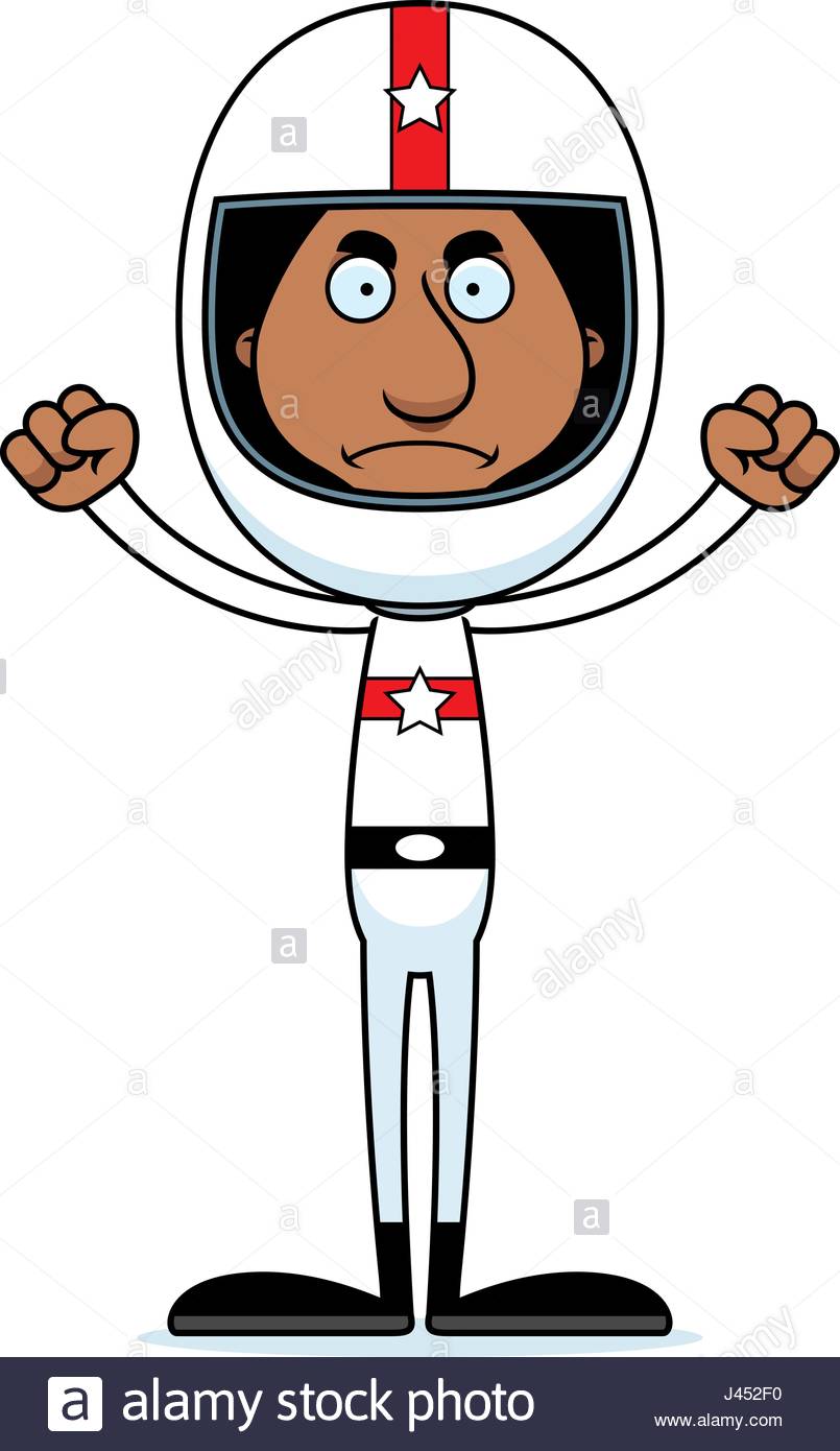 805x1390 A Cartoon Race Car Driver Man Looking Angry Stock Vector Art