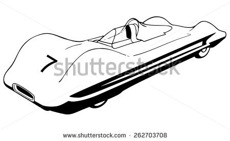 450x276 Drawn Race Car Black And White
