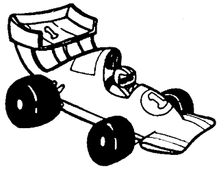 320x251 Race Car Black And White Clipart