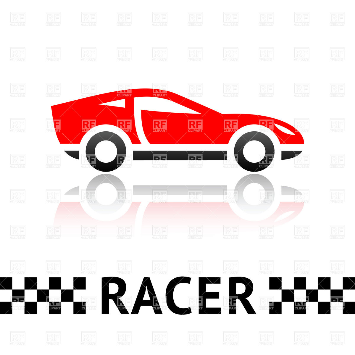 1200x1200 Race Car Clipart Side View