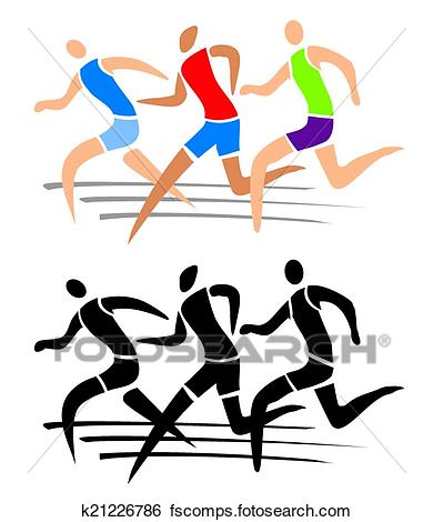 390x470 Clip Art Of Running Race K21226786
