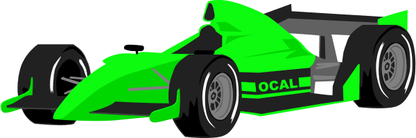600x200 Race Car Formula One Car Vector Clip Art Image