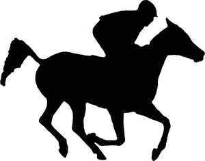 300x235 6533 Race Horse Silhouette Clip Art Public Domain Vectors