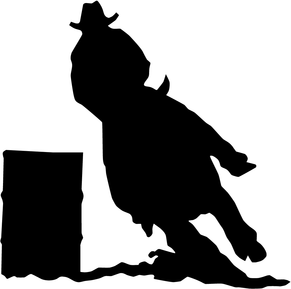 964x958 Barrel Horse Clipart