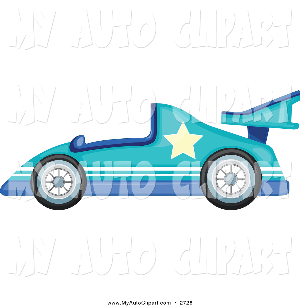 1024x1044 Clip Art Of A Blue Race Car With A Star By Graphics Rf