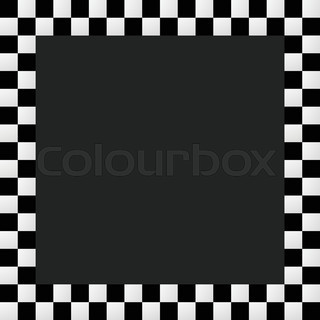 320x320 Checkered Frame, Border. Empty Squarish Picture, Photo Frame