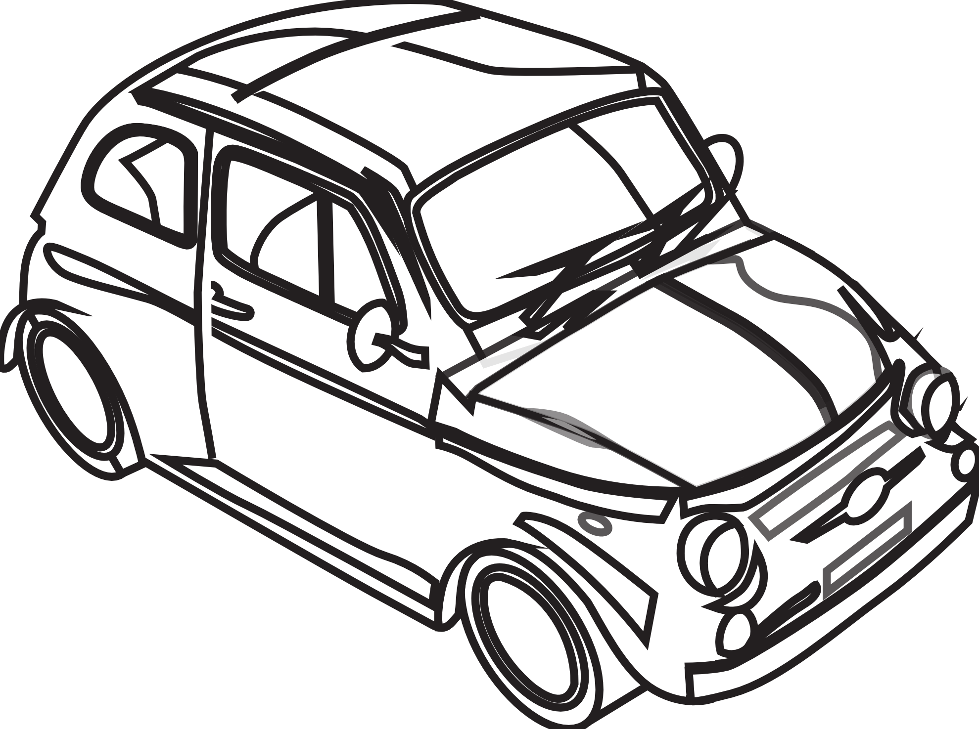 1979x1475 Free Black And White Car Clipart