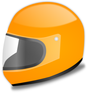 282x300 Yellow Racing Helmet Clip Art