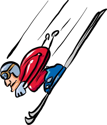 427x500 Ski Racing Clip Art