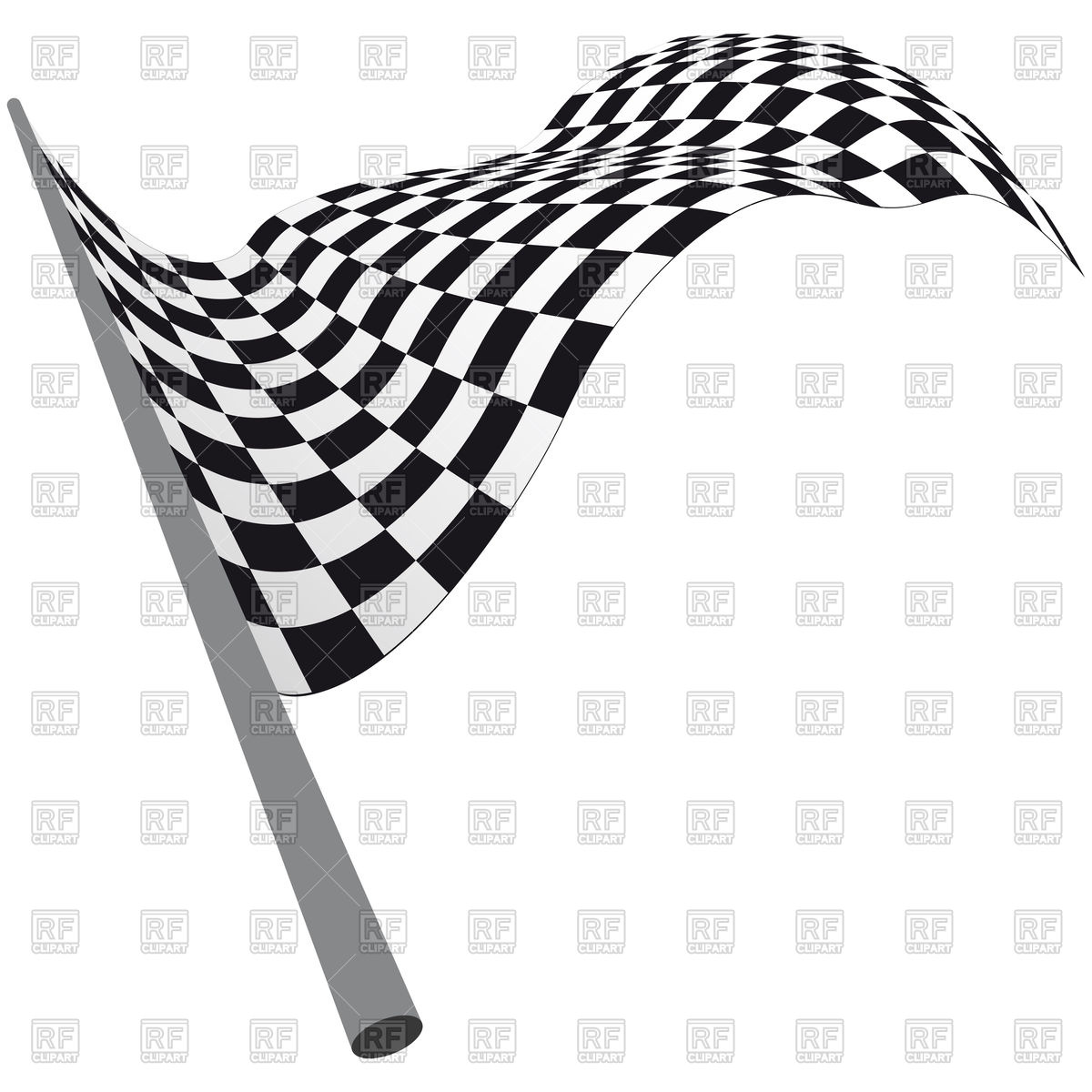 1200x1200 Black And White Checkered Racing Flag Royalty Free Vector Clip Art