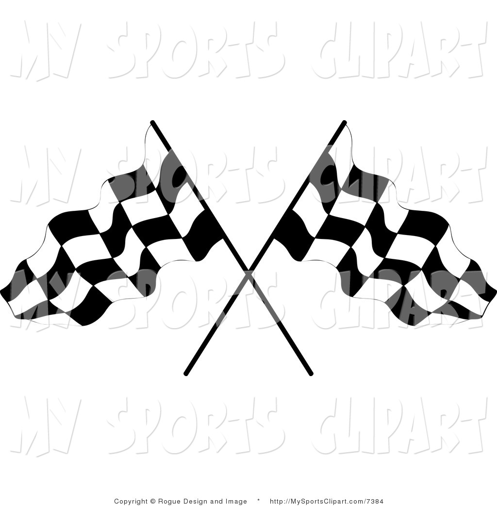 1024x1044 Sports Clip Art Of A Two Crossed Checkered Flags By Pams Clipart