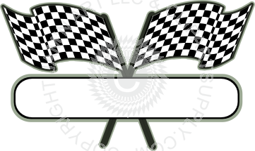 361x215 Racing Finish Flag Logo In Black And White