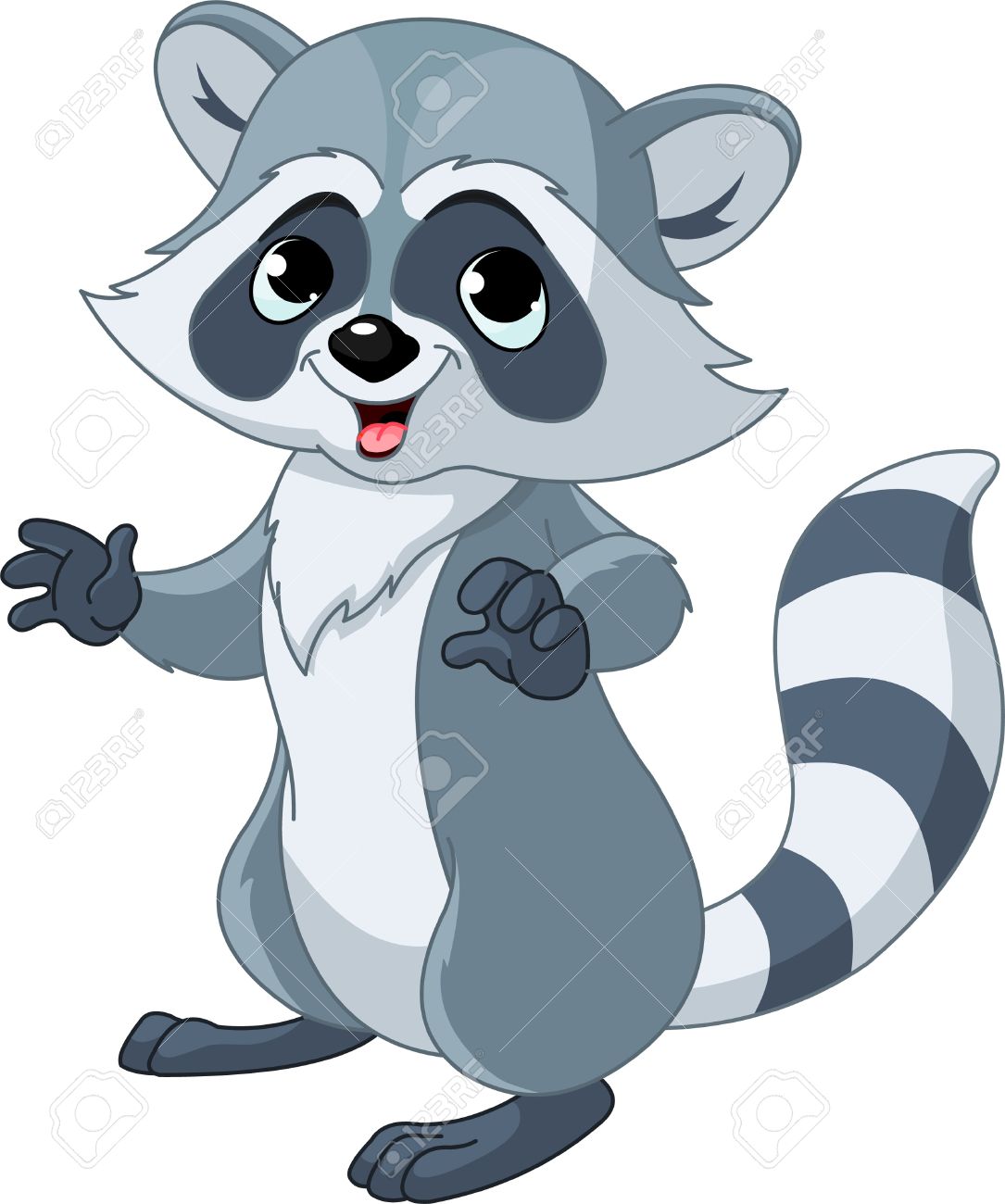 1085x1300 Illustration Of Cute Funny Cartoon Raccoon Royalty Free Cliparts