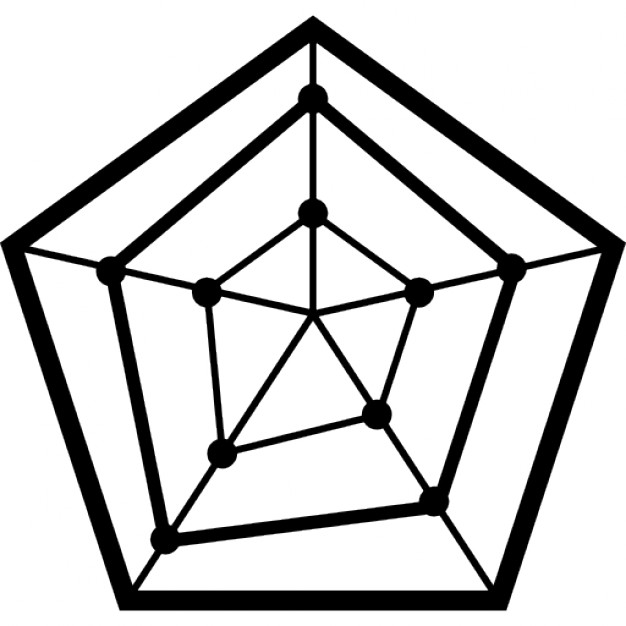 626x626 Radar Chart With Pentagon Shape Icons Free Download