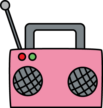 363x379 Pink Radio Clip Art