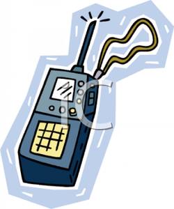 250x300 Cell Phone Or Two Way Radio Clip Art Image