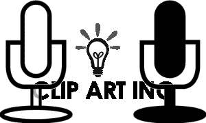 300x180 Radio Microphone Clip Art Black And White Clipart Panda