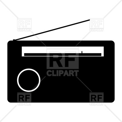 400x400 Radio Silhouette Royalty Free Vector Clip Art Image