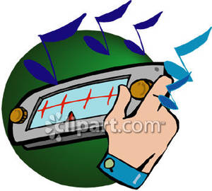 300x270 Changing Station On A Car Radio Using The Dial Royalty Free