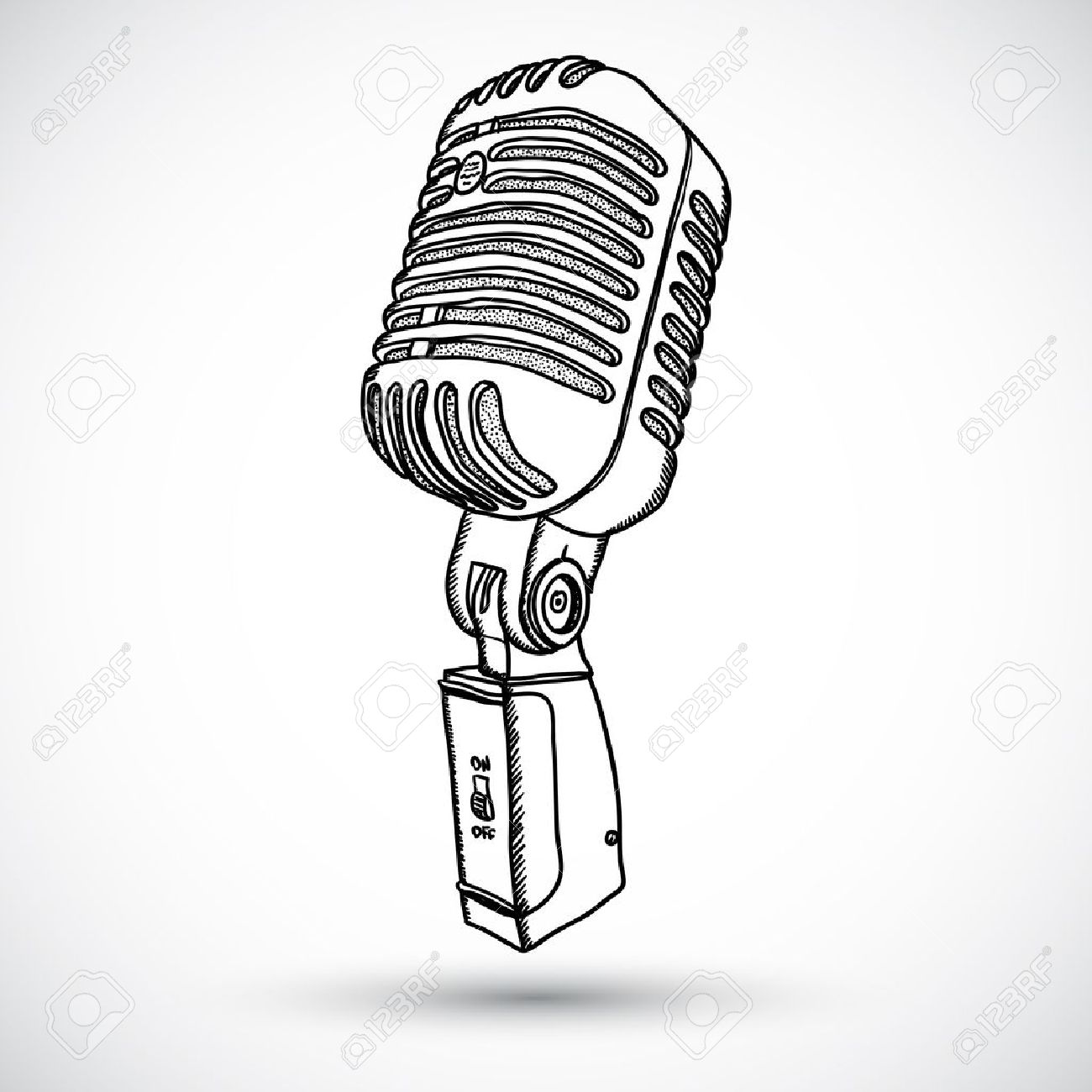 1300x1300 Microphone Clipart Sketch
