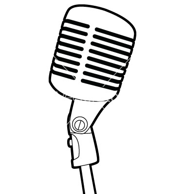 380x400 Radio Microphone Clip Art Black And White
