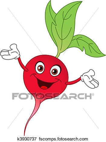 351x470 Clip Art Of Radish K3930737
