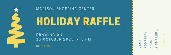 550x177 Raffle Ticket Templates