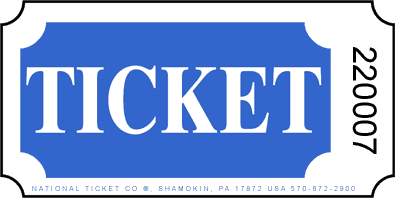 395x198 Roll Ticket Blue Admit One Tokens, Tickets, Amp Coins