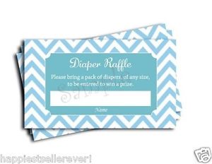 300x232 50 Blue Chevron Diaper Raffle Tickets Baby Shower Game Lottery Boy