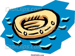 300x224 Life Raft Vector Clip Art