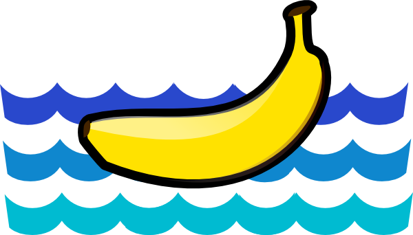 600x342 The Banana Floats Clip Art