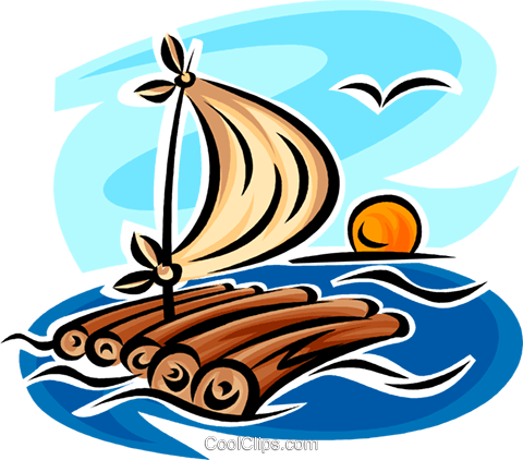 480x422 Raft Royalty Free Vector Clip Art Illustration Vc065359