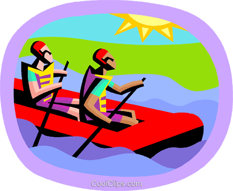 480x393 Water Sports, Rafting Royalty Free Vector Clip Art Illustration