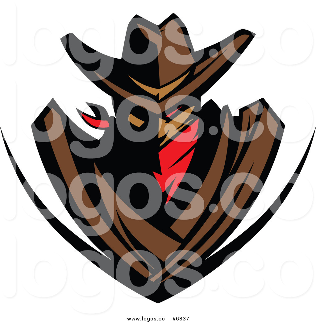 1024x1044 Royalty Free Clip Art Vector Logo Of A Cowboy Outlaw By Chromaco