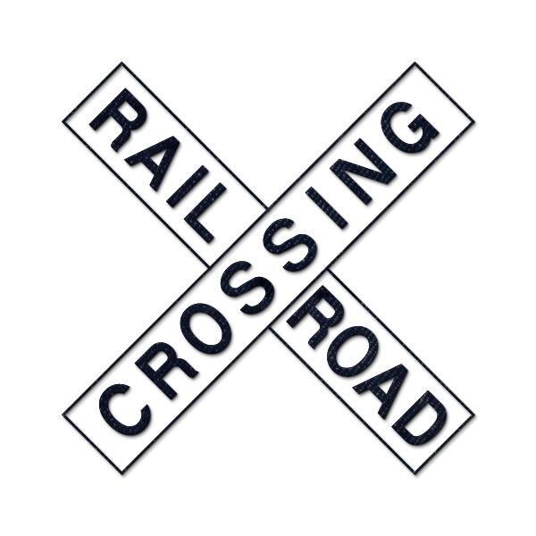 600x600 Railway Station Clipart Railroad Crossing Sign