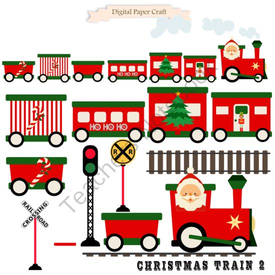 550x550 Railroad Clipart Christmas Train