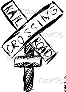 215x300 Railway Crossing Sign Vector Clip Art
