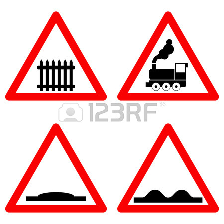 450x450 Road Sign For Guarded Level Crossing Royalty Free Cliparts