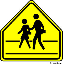 212x214 School Crossing Sign Clip Art