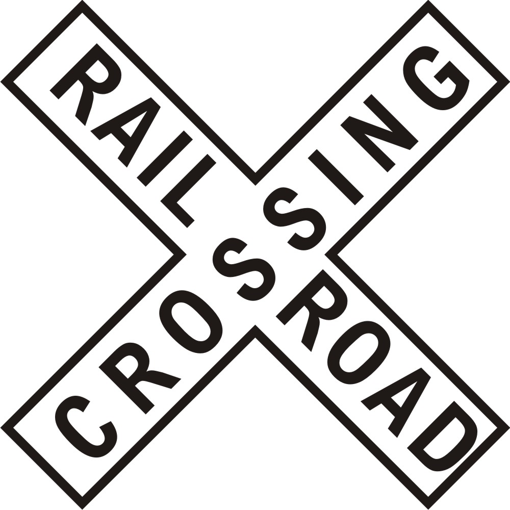 1000x1000 Train Crossing Sign Clip Art