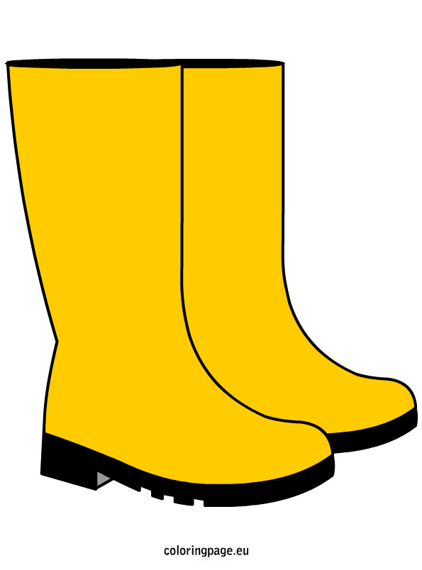 595x804 Rain Boots Coloring Page Clipart